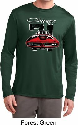 Mens Dodge 1971 Charger Dry Wicking Long Sleeve Shirt