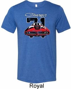 Mens Dodge 1971 Charger Tri Blend Crewneck Shirt