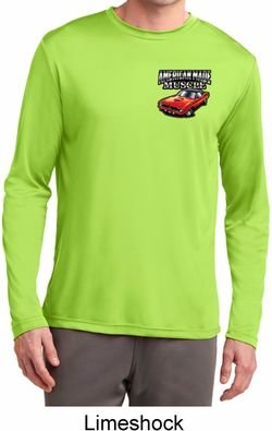 Mens Dodge American Made Muscle Pocket Print Dry Wicking Long Sleeve