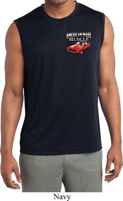 Mens Dodge American Made Muscle Pocket Print Sleeveless Dry Wicking