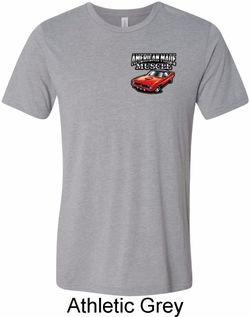 Mens Dodge American Made Muscle Pocket Print Tri Blend Crewneck Shirt