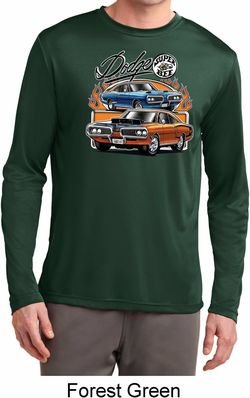 Mens Dodge Blue and Orange Super Bee Dry Wicking Long Sleeve