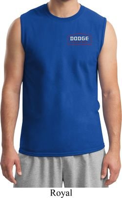 Mens Dodge Brothers Pocket Print Muscle Shirt
