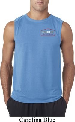 Mens Dodge Brothers Pocket Print Sleeveless Shirt