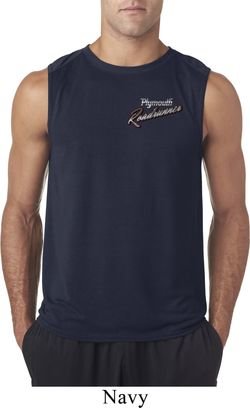 Mens Dodge Plymouth Roadrunner Pocket Print Sleeveless Shirt