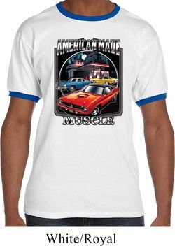 Mens Dodge Shirt Chrysler American Made Ringer Tee T-Shirt