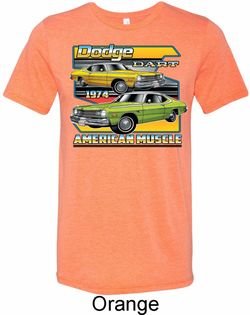 Mens Dodge Shirt Dodge Dart Tri Blend Crewneck Tee T-Shirt