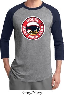 Mens Dodge Shirt Dodge Scat Pack Club Raglan Tee T-Shirt
