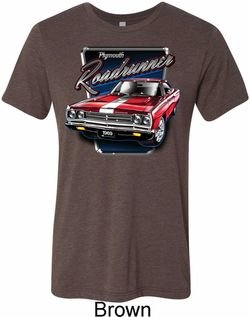 Mens Dodge Shirt Plymouth Roadrunner Tri Blend Crewneck Tee T-Shirt