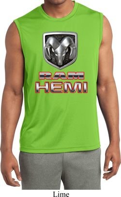 Mens Dodge Shirt Ram Hemi Logo Sleeveless Moisture Wicking Tee T-Shirt