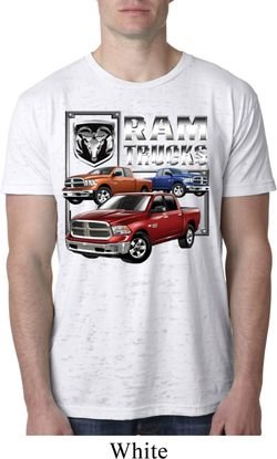 Mens Dodge Shirt Ram Trucks Burnout Tee T-Shirt