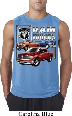 Mens Dodge Shirt Ram Trucks Sleeveless Tee T-Shirt