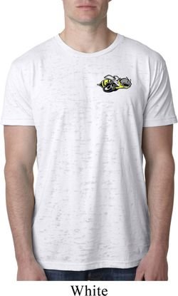 Mens Dodge Super Bee Logo Pocket Print Burnout Shirt