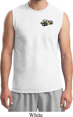 Mens Dodge Super Bee Logo Pocket Print Muscle Shirt