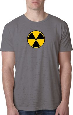 Mens Fallout Shirt Radiation Symbol Burnout Tee T-Shirt