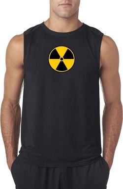 Mens Fallout Shirt Radiation Symbol Sleeveless Tee T-Shirt