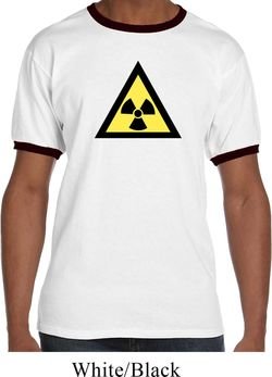 Mens Fallout Shirt Radioactive Triangle Ringer Tee T-Shirt