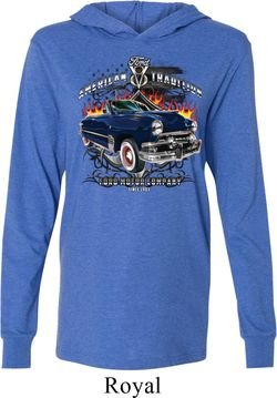 Mens Ford Shirt American Tradition Lightweight Hoodie Tee