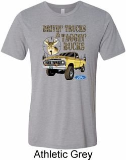 Mens Ford Shirt Driving and Tagging Bucks Tri Blend Crewneck Shirt