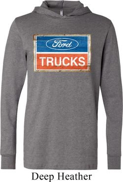 Mens Ford Shirt Ford Trucks Logo Lightweight Hoodie Tee