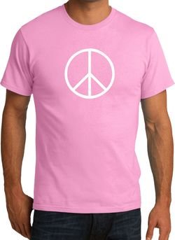Mens Peace Shirt Basic Peace White Organic Tee T-Shirt