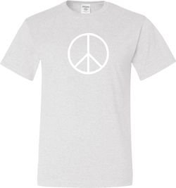 Mens Peace Shirt Basic Peace White Tall Tee T-Shirt