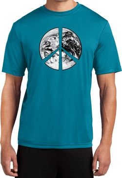 Mens Peace Shirt Peace Earth Moisture Wicking Tee T-Shirt
