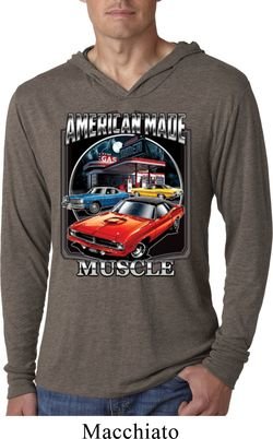 Mens Shirt Chrysler American Made Lightweight Hoodie Tee T-Shirt