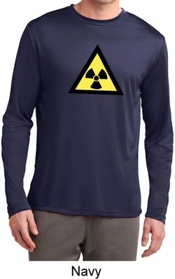 Mens Shirt Radioactive Triangle Dry Wicking Long Sleeve T-Shirt