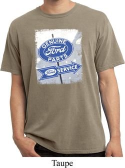 Mens Shirt Vintage Sign Genuine Ford Parts Pigment Dyed Tee T-Shirt