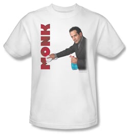 Click to get Monk Shirt Clean Up Adult White Tee TShirt