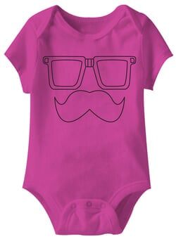 Click to get Moostash Funny Baby Romper Hot Pink Infant Babies Creeper