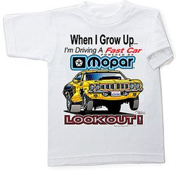 Mopar Kids Tee Shirt - When I Grow Up, Lookout!