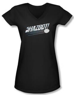 Click to get Mork  Mindy Juniors Shirt Shazbot Egg Black Tee TShirt