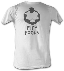 Mr. T T-Shirt - Pity Fools A-Team Adult White Tee Shirt