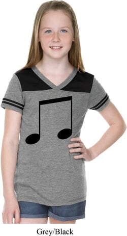 Click to get Music 8th Note Girls Football Shirt