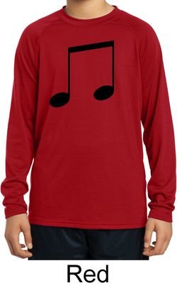 Music 8th Note Kids Dry Wicking Long Sleeve Shirt