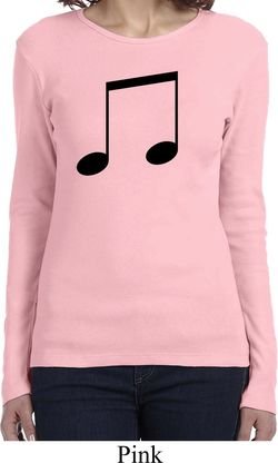 Music 8th Note Ladies Long Sleeve Shirt