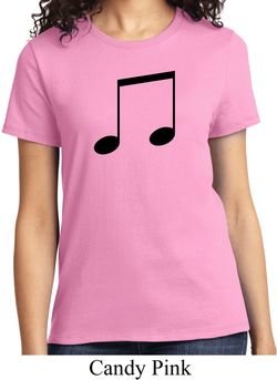 Music 8th Note Ladies Shirt