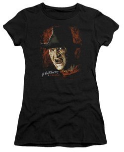 Nightmare On Elm Street Juniors Shirt Freddy Krueger Black T-Shirt