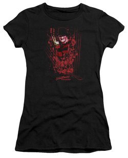 Nightmare On Elm Street Juniors Shirt One Two Freddys Coming For You Black T-Shirt