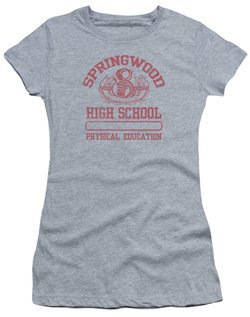 Nightmare On Elm Street Juniors Shirt Springwood High Heather Grey T-Shirt