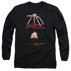 Nightmare On Elm Street Long Sleeve Shirt Alternate Poster Black Tee T-Shirt