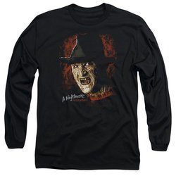Nightmare On Elm Street Long Sleeve Shirt Freddy Krueger Black Tee T-Shirt