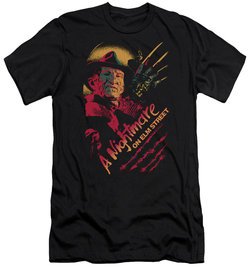 Nightmare On Elm Street Slim Fit Shirt Freddy Claws Black T-Shirt