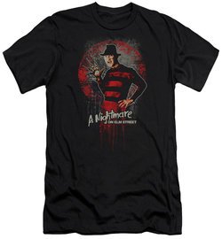 Nightmare On Elm Street Slim Fit Shirt Springwood Slasher Black T-Shirt