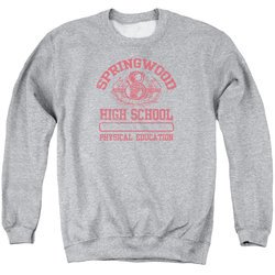 Nightmare On Elm Street Sweatshirt Springwood High Adult Heather Grey Sweat Shirt