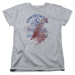 Nightmare On Elm Street Womens Shirt Springwood High Victim Heather Grey T-Shirt