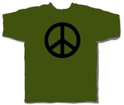 Click to get Olive Green Peace Symbol Tshirt