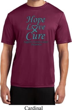 Click to get Ovarian Cancer Awareness Hope Love Cure Dry Wicking Tshirt